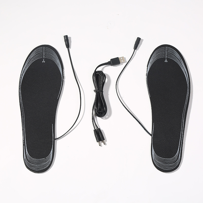 Usb-oplaadbare verwarmde inlegzolen, instelbare temperatuur in 3 standen, elektrische voetverwarmer voor winterse buitenactiviteiten zoals skiën, wandelen en kamperen.: Default Title