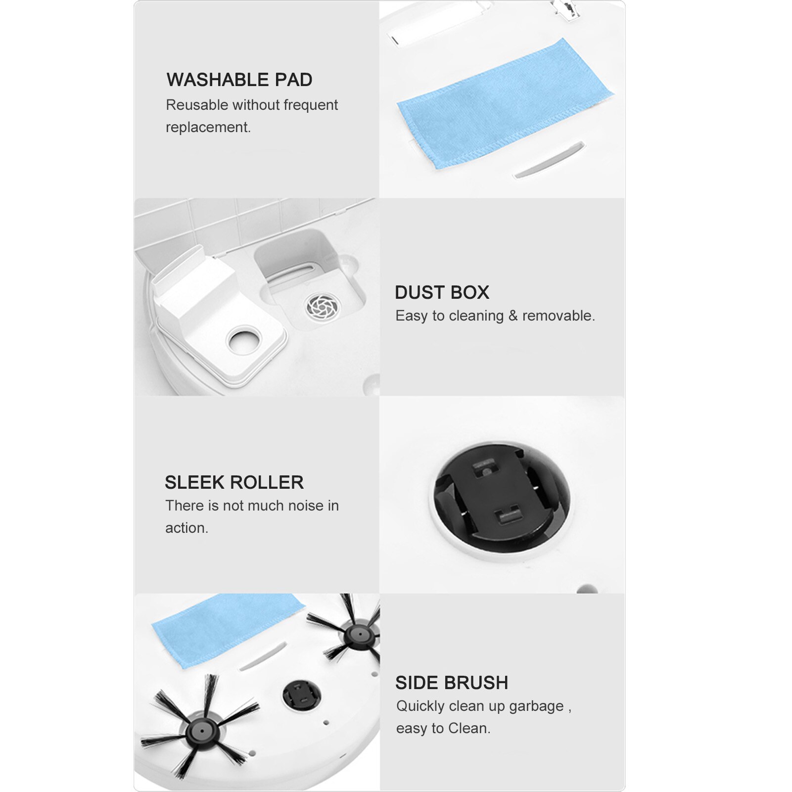 Robot Vacuum Cleaner Robot Multiple Cleaning Modes Vacuum Automatic Sweep Dust Smart Touch Control Home Washing Mopping