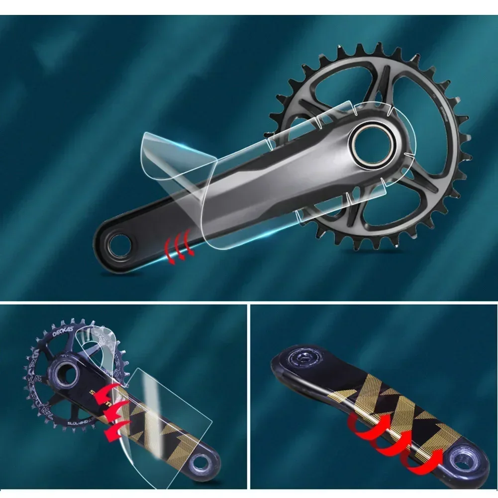 Pegatinas protectoras de manivela de bicicleta, calcomanías, película adhesiva TPH para bicicleta de carretera para SRAM/SHIMAN0, pegatinas protectoras de bielas de ciclismo N E W