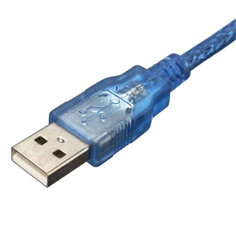 30CM Blue Male USB 2.0A To Mini Male USB B Powered Data Cable For Arduino Phone Lamp Accessory