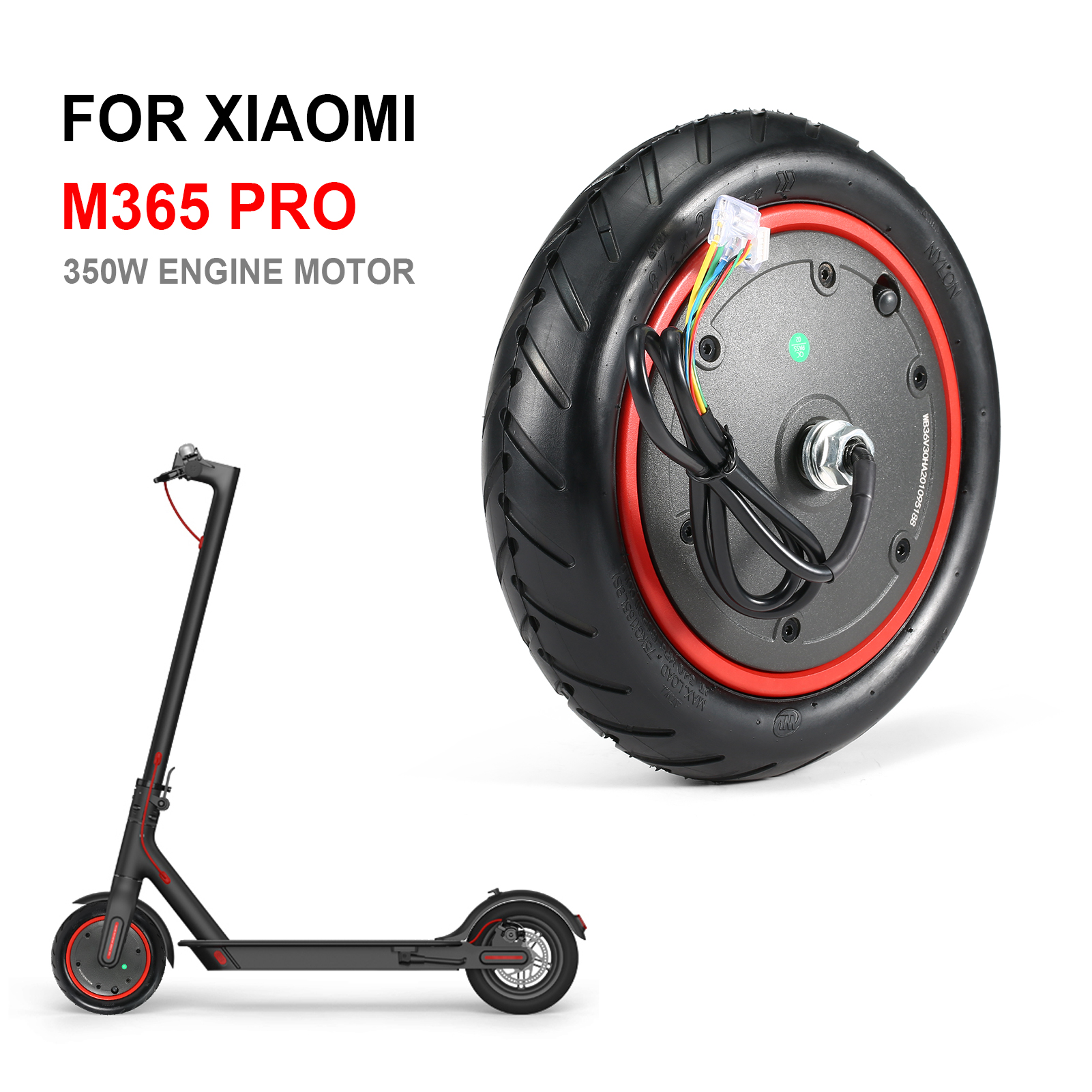 350w motor motor udskiftning til xiaomi  m365 pro elektrisk scooter motor hjul scooter tilbehør udskiftning af drivhjul
