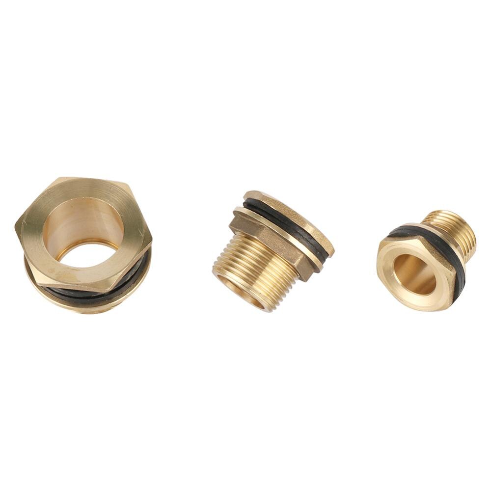 1/2" 3/4" 1" Female Male Thread Brass Connector Garden Water Reducer Connector Water Tank Aquarium Water Tap Faucet Coupling 2Pc