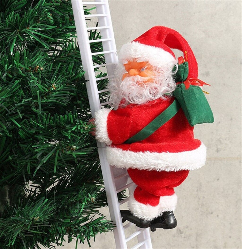Dejlig jul julemanden elektrisk klatrestige hængende dekoration juletræspynt sjovt år børnefest