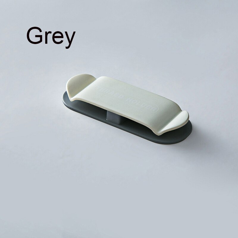 Cable Organizer winder Strong Adhesive Wall Hooks Power Plug Hook Socket Hanger Holder Data Cable Management Clip: grey