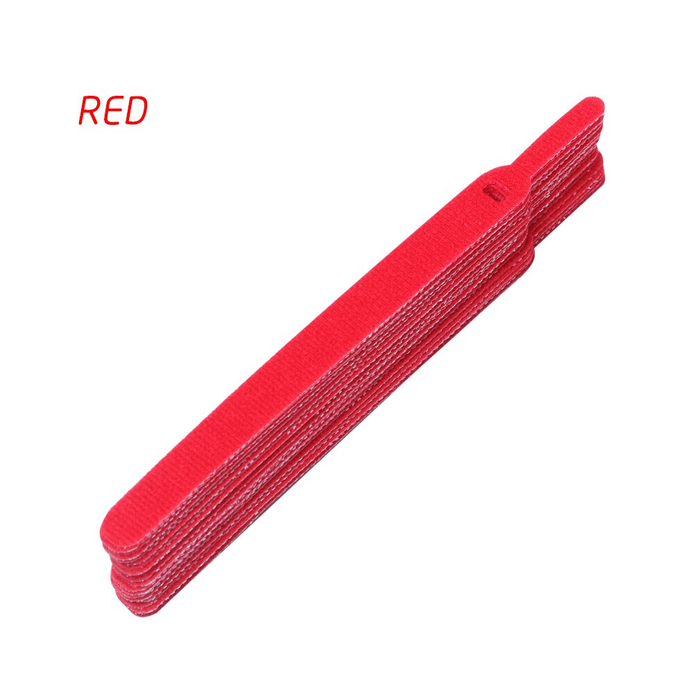 20 stk. 14.5cm genanvendeligt fastgørelseskabelorganisator øretelefon musebinder kabelhåndtering ledningskabelopruller: Rød