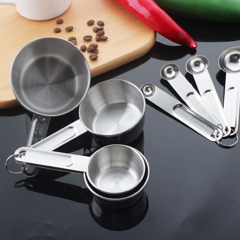 Stainless Steel Measuring Cups Premium Stackable Kitchen Measuring Spoon Set Metal Measuring Cups and Spoons Set