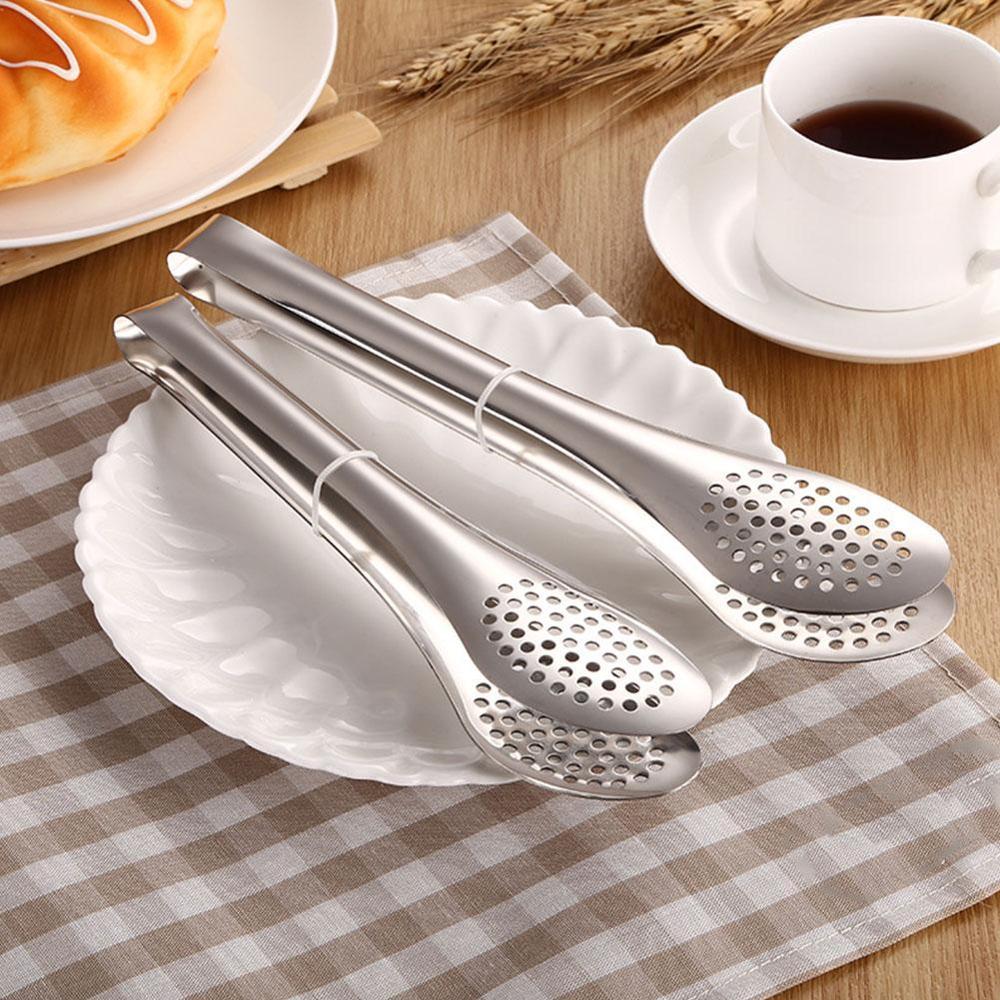 1 ud., cocina , plato de frotamiento de acero inoxidable, ensalada, hornear, pinzas antipinzas para ollas, herramientas para cocinar en , pinzas de pastelería, calor I9M9