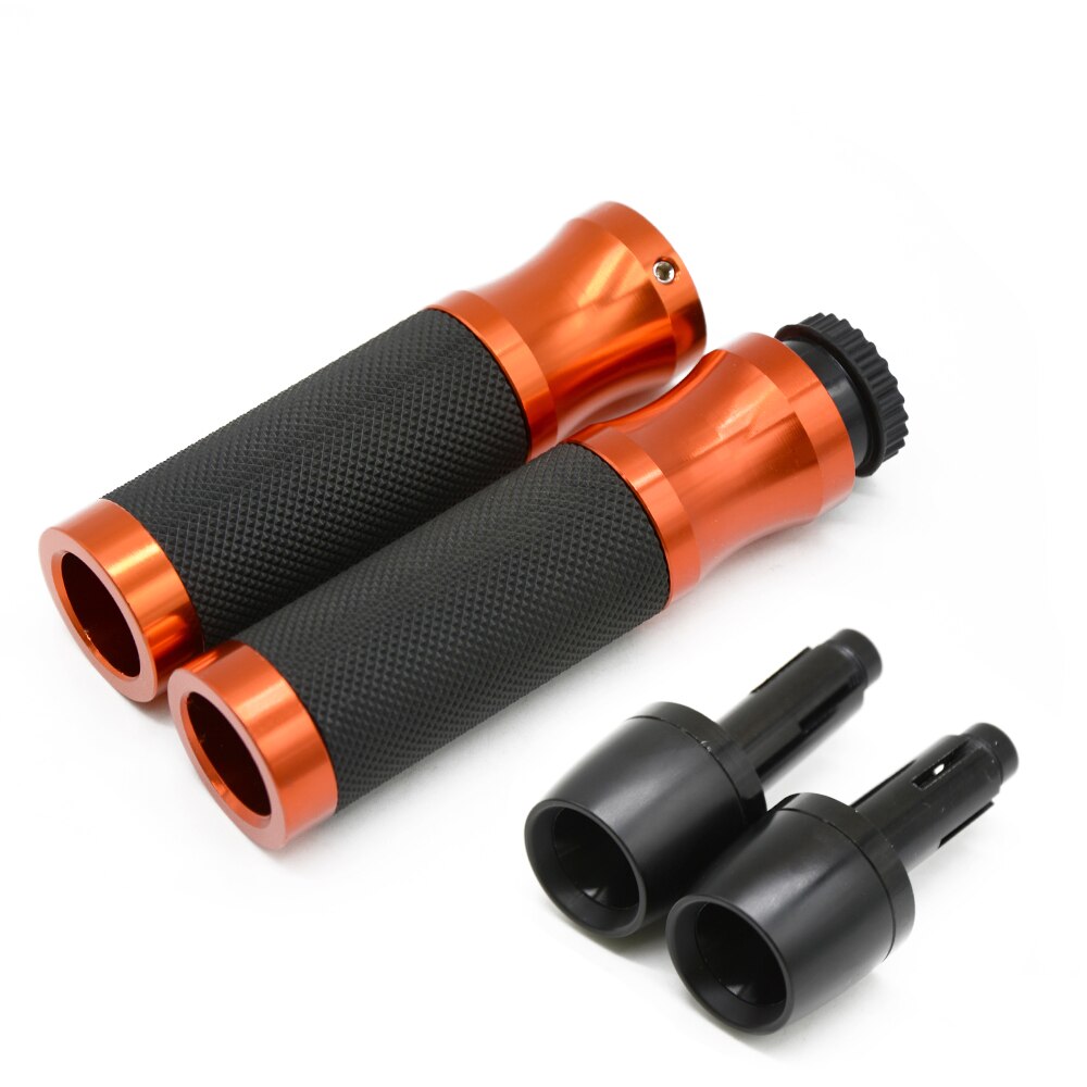 Universeel Voor DUCATI SUZUKI NC750 S/X speciale CB600F Motorfiets handgreep + Hand Bar Ends gel rubberen handvat bar grips: Oranje