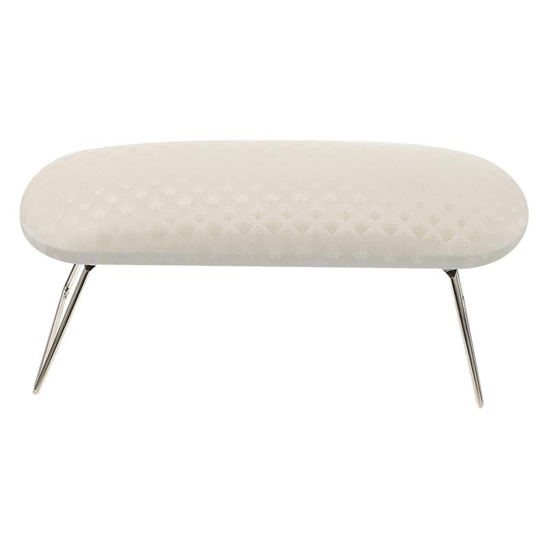 Lederen Manicure Hand Arm Rest Pillow Nail Hand Kussen Hand Rest Kussen: White