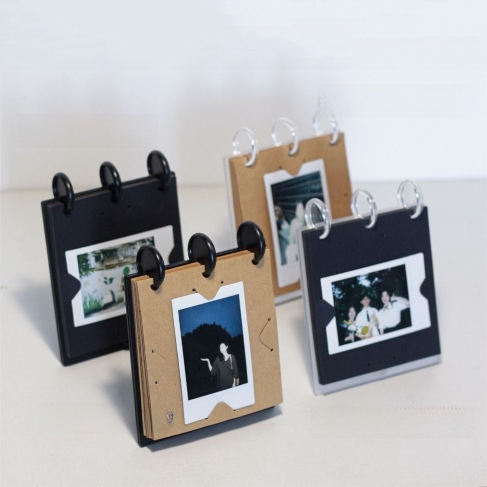 Horizontal/Vertical Display Flip Photo Album Holds 20-40 Photos Self Standing Desktop Photo Frame Double Sided Display