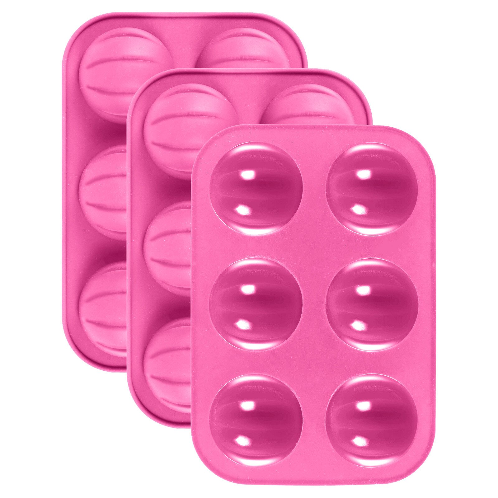 3pc diy cake bakvormen siliconen 3d pompoen strepen vorm chocolade cake koek bakvorm bakvorm patisserie mal siliconen: G -3 stuks