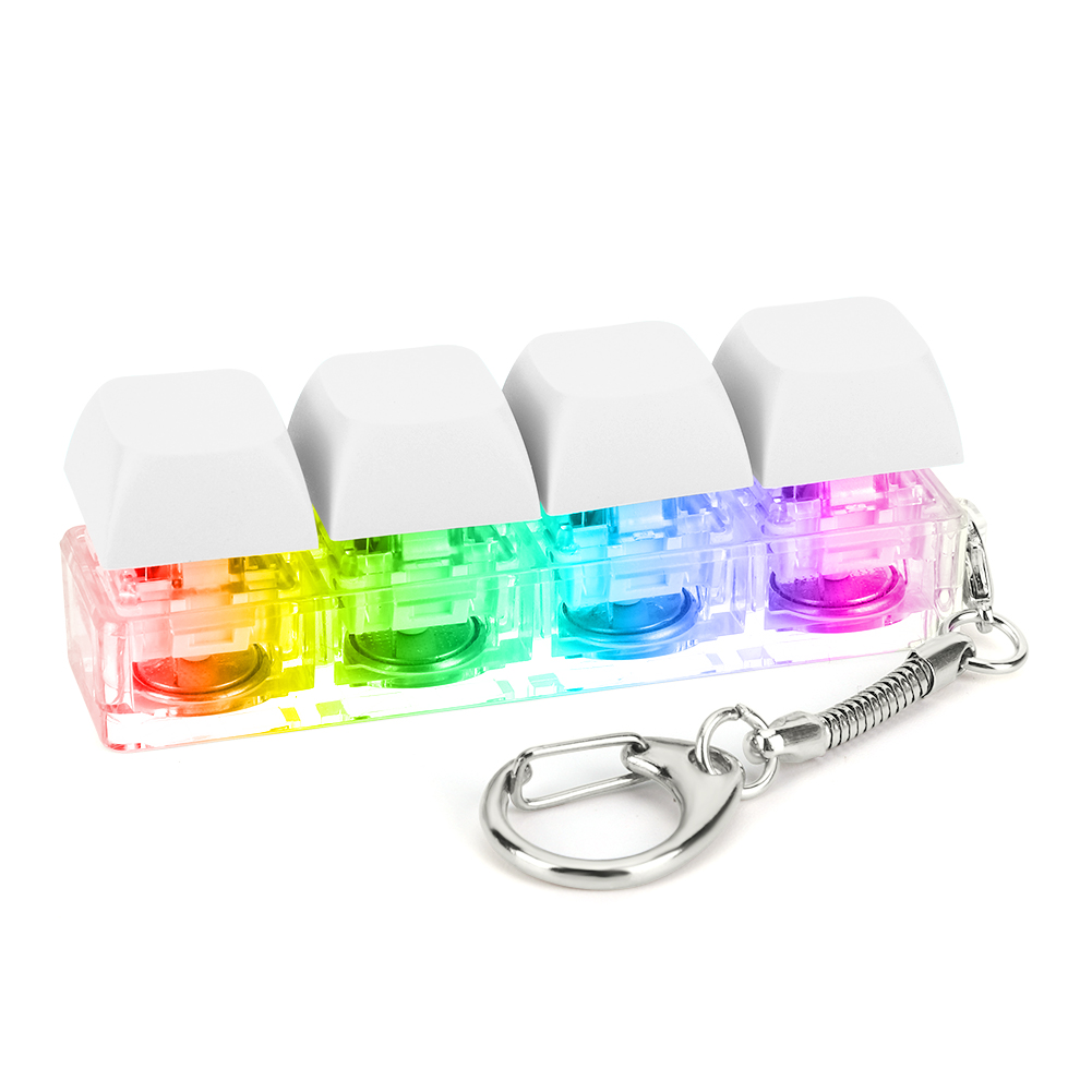 Finger Keyboard Fidget Toys, 4 prédire Keyboard ClUnicef Toy, Decompress Fingertip Keychain, Finger Calming Toy, Souligné Instituts