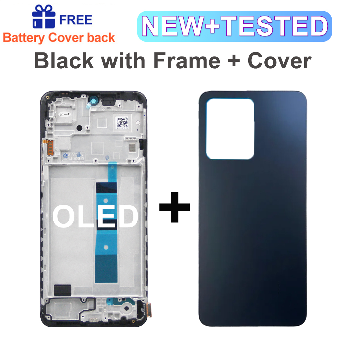 Super AMOLED pour Xiaomi Redmi Note 12 4G 23021RAAEG 23021RAA2Y écran tactile Lcd avec cadre pour écran Redmi Note 12 4G: Azur