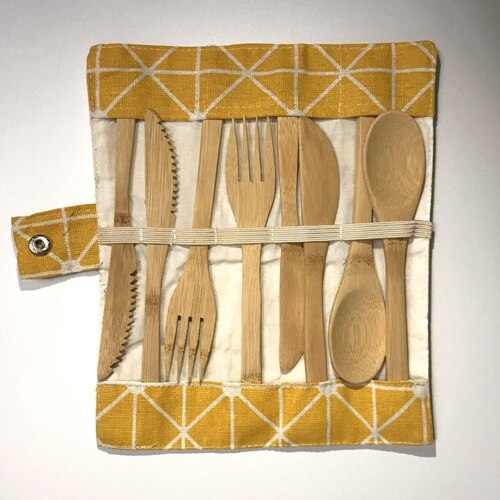 Conjunto de Talheres de bambu: 208