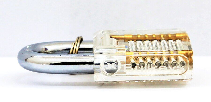 Transparent 7 Pin Lock , Practice Pick Lock with Exquisite Box for Beginner