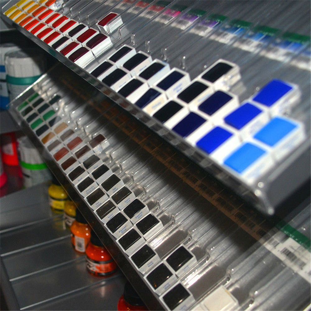 10 Stuks Lege Full/Half Pan Witte Half Pannen Verf Plastic Aquarel Verf Raster Half Pannen Kunstenaars Palet Kunst levert Mini Doos