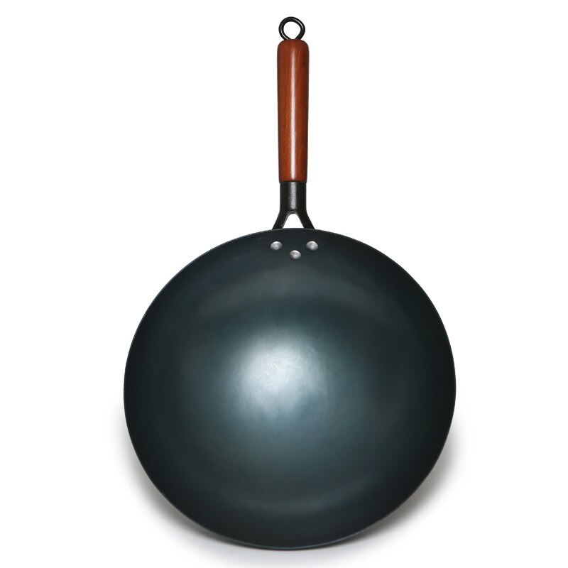 wok tradizionale ferro fatto a mano wok padella antiaderente pentola a gas antiaderente pentole 36CM funziona di alta qualità ferro cinese