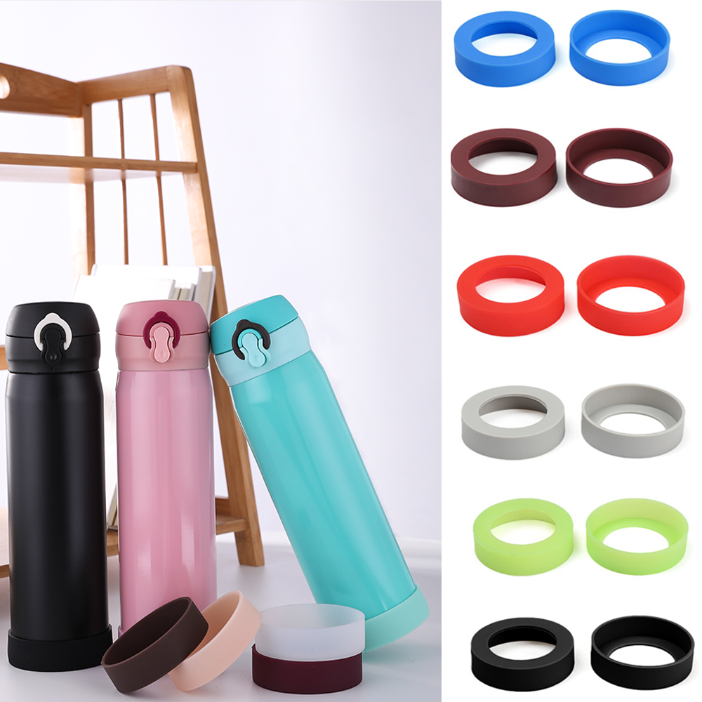 Posavasos de silicona para Taza Termo, tapetes de mesa duraderos antideslizantes, tapete de taza de aislamiento redondo, almohadilla anticaída para botella de agua y bebida, herramienta de cocina