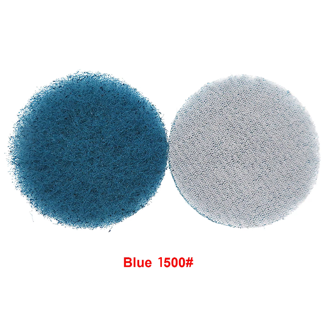 1–100 Stück 2 Zoll 50 mm Beflockung Scheuerschwamm runde Nylonfaser-Schleifscheiben zum Entfernen von Rost, Abstauben, Polieren, Schleifen: Silber / 320