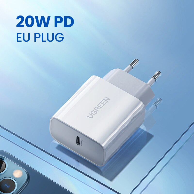 Ugreen pd carregador 20w qc4.0 qc3.0 usb tipo c carregador rápido carga rápida 4.0 3.0 qc para iphone 13 12 pro xs 8 xiaomi carregador de telefone: EU 20W White