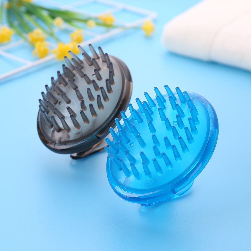 Shampoo Massage Borstel Handheld Siliconen Wassen Kam Douche Hoofdhuid Hoofd Meridiaan Massage Kam Grove