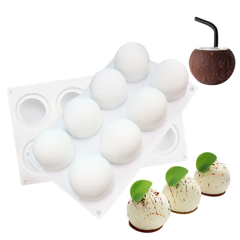 Siliconen chocoladevorm Silicon Ball Cakevormen 3D Halve bol Snoep Truffel Bakplaat 1 stuk
