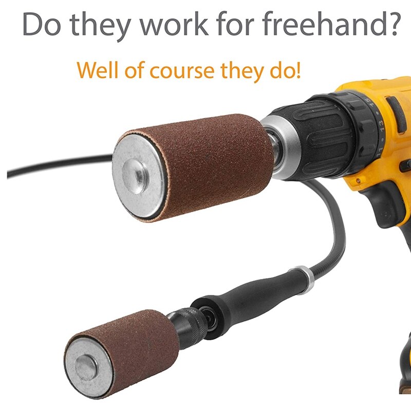 Drum Sander Kit Sanding Belt Sandpaper with Spindle Case for Drill Press Rotary Tools