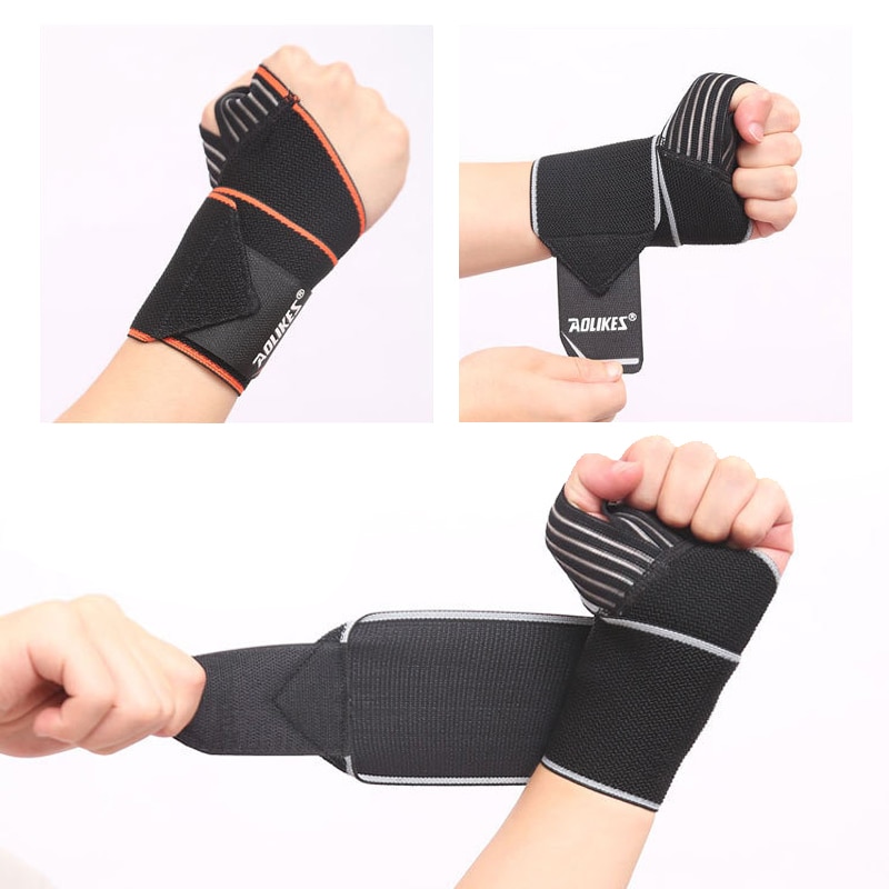 50cm justerbara armband sport kondition tyngdlyftning elastisk handledsband bandage bracer handskar träning gymskydd wen kvinnor