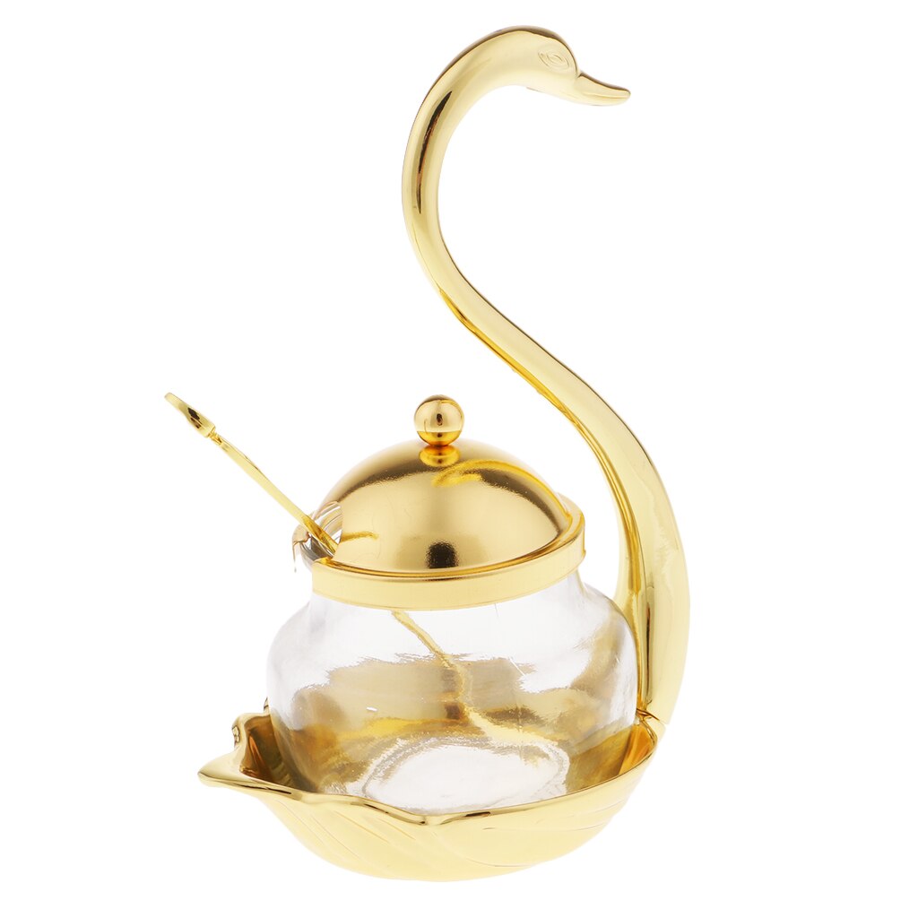 Verre cuisine épice sel poivre sucre pot bouteille cygne assaisonnement boule/beau cygne assaisonnement outil