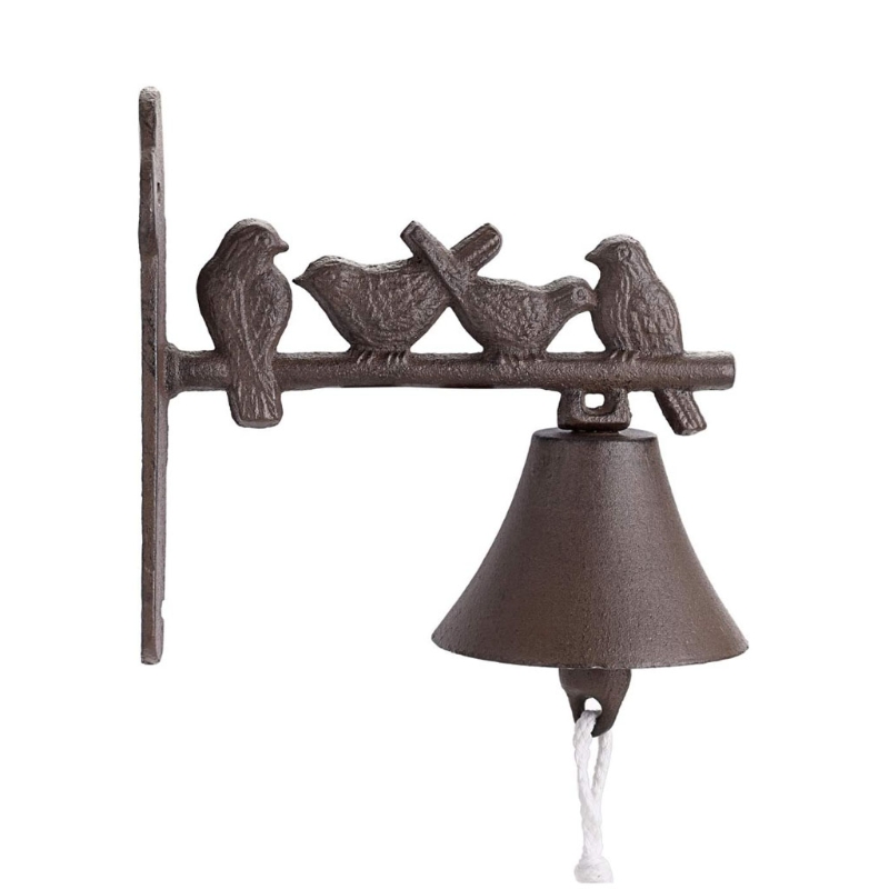 Wall Mounted Rustic Doorbell Outdoor Shaking Bell Heavy Duty Metal Bell Cast Iron Ship Bell Housewarming H3CF