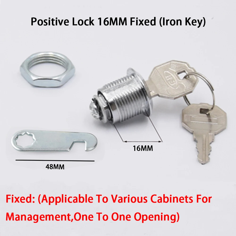 16/20/25/30Mm Cam Lock Deur Vat Lade Kast Brievenkast Kast Kast Kast 2 Sleutels Kast Kantoor Bureau Brief Box Cam Sloten: nikkel