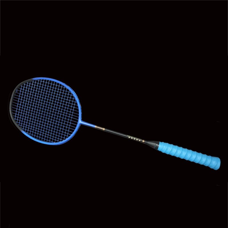 Full Carbon Badminton Racket 5U Single Badminton Racket Ultra-light Badminton Racquet For Competition Training: Blue
