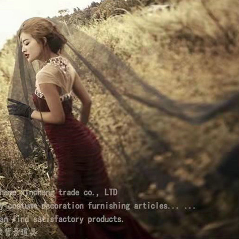 Bride 10m Long Veil Floating Gauze Studio Wedding Photography Beach Location Props Wedding Veil