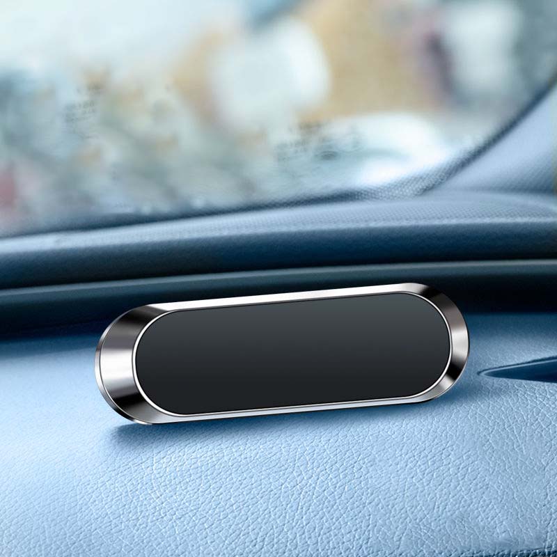 Soporte magnético para teléfono de coche, minitira de Metal para Samsung IPhone X Xr 11 Xiaomi, GPS: gray