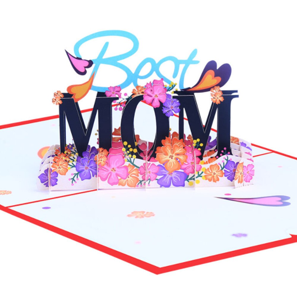 3D Pop Up Mothers Day Cards Floral Greeting Cards Flowers for Mom Wife Birthday Card