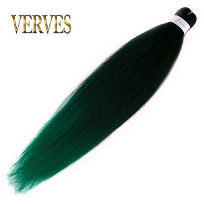VERVES-Extensions de tresses Jumbo, 26 pouces, tresses synthétiques ombrées et 100 et g/pièce, tresses en Fiber résistantes à la chaleur: green
