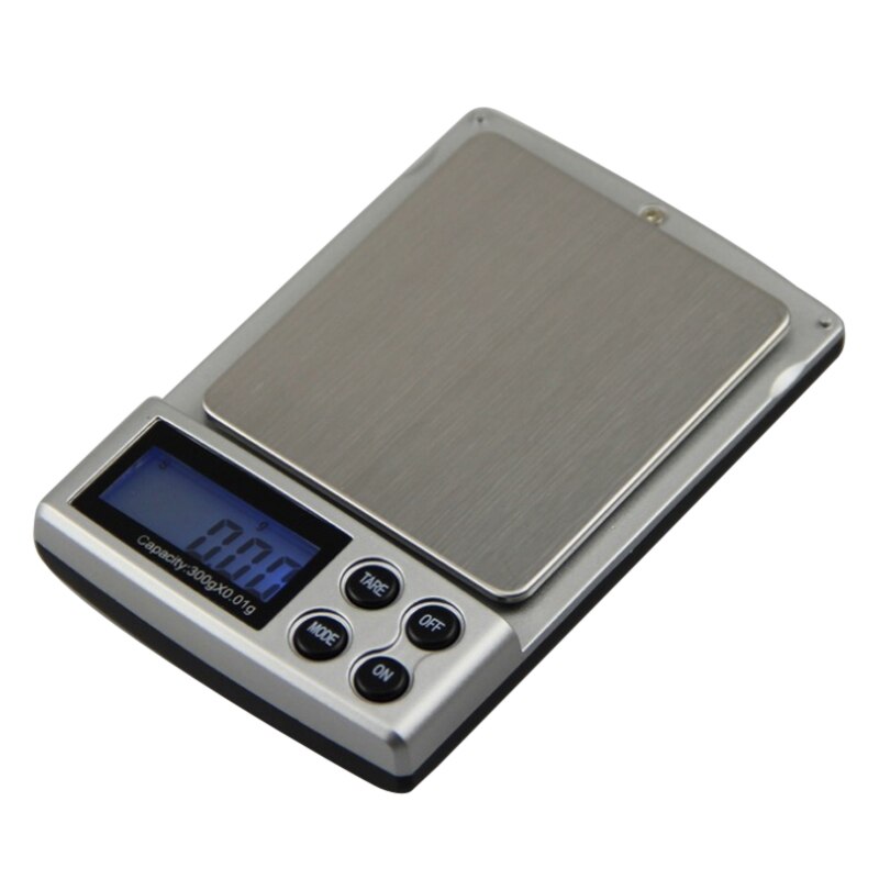 Mini Portable Jewelry Scale LCD Electronic Pocket Digital Sacle Diamond Weighing Gram Weight Sacles 0.01g Precision: 300g 0.01g
