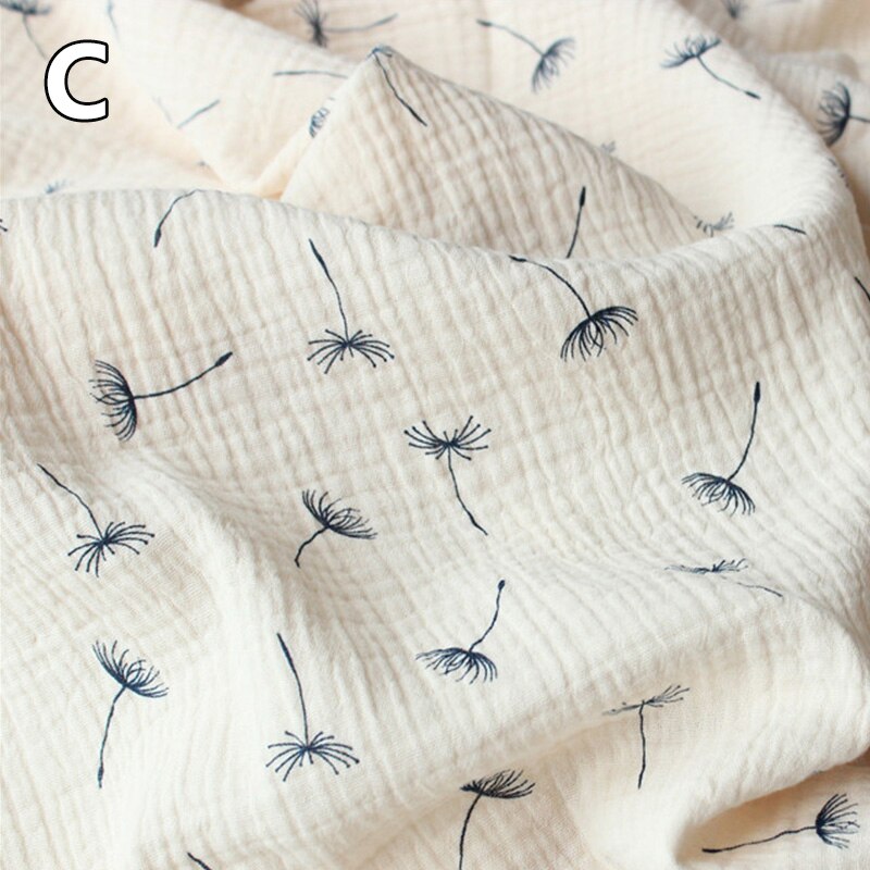 100*135cm pissenlit tissu drapé coton et lin Double gaze crêpe bébé vêtements tissu dames jupe vêtements de nuit tissus: C