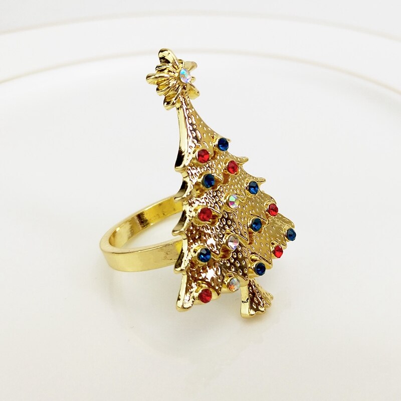 12Pcs Kerst Servet Kerst Servetring Bruiloft Banket Hotel Eettafel Levert