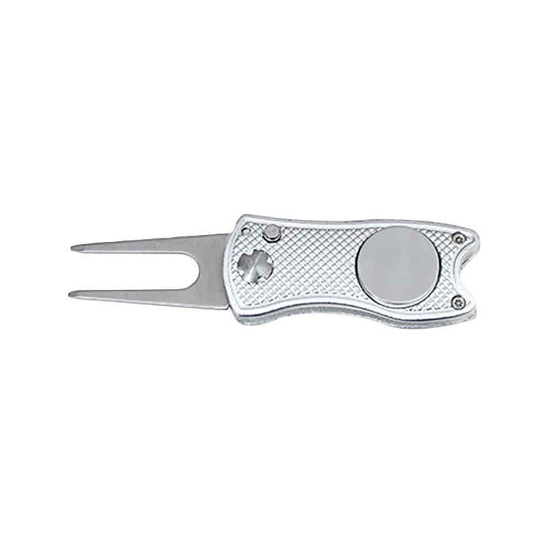Foldable Golf Divot Tool with Golf Ball Tool Pitch Groove Cleaner Golf Training Aids Golf Accessories Putting Green Fork: W