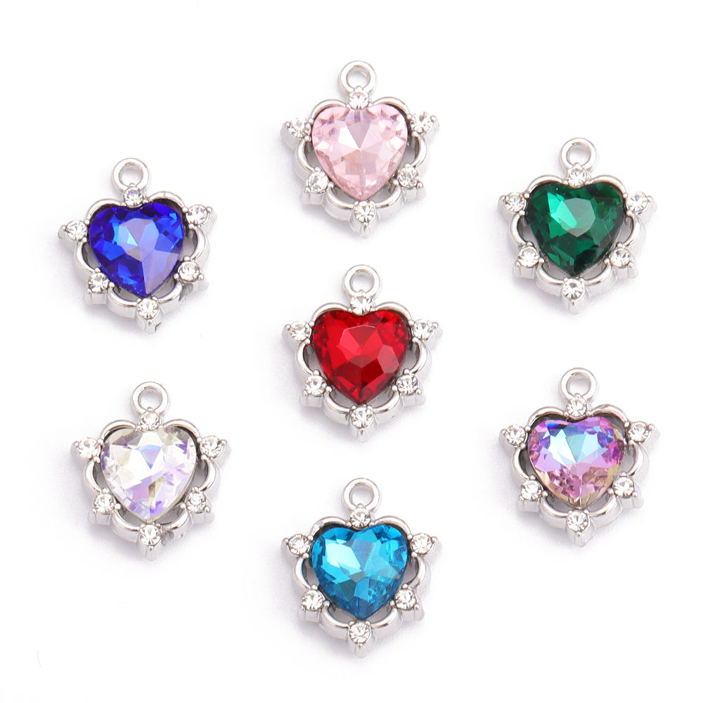 10 Uds. De dijes de animales de mariposa de cristal de colores mezclados, pendientes dulces para mujer, accesorios de pulsera, suministros de joyería Diy: Chapado en cobre envejecido