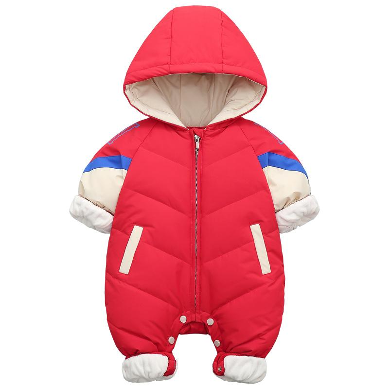 Baby Clothes Winter born Overalls Infant Duck Down Snowsuit Boys Girls Warm Thick Jumpsuit Hooded Outfits Baby Snow Romper