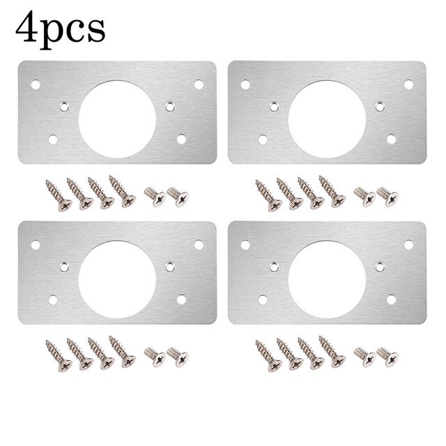 1/4/10Pcs Cabinet Hinge Service Panel Hinge Side Panel Service Kit With Mounting Screws For Securing Hinged Stainless Steel Door: 1 hinge board 4pcs