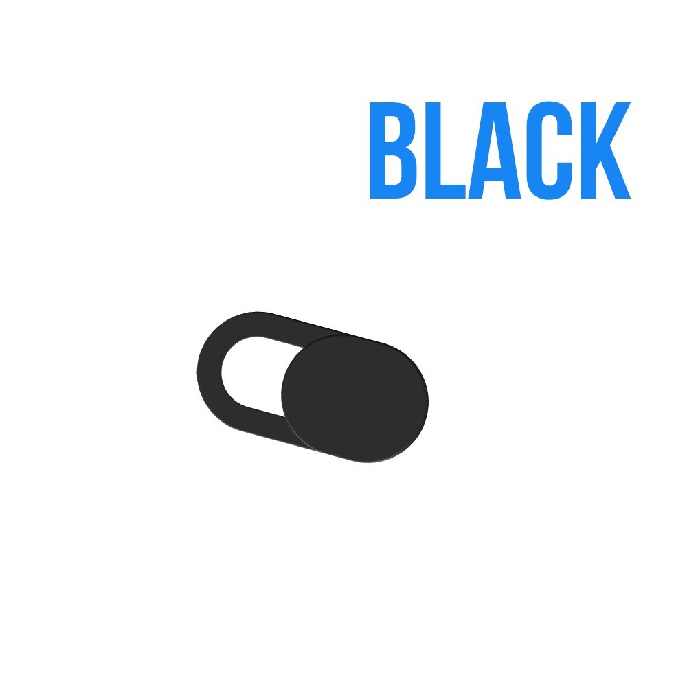 Webcam cubierta adhesivo Universal teléfono Antispy la cubierta de la cámara para portátiles PC Macbook lentes de cámara de obturación de privacidad de Slider cubre: 1 pcs black