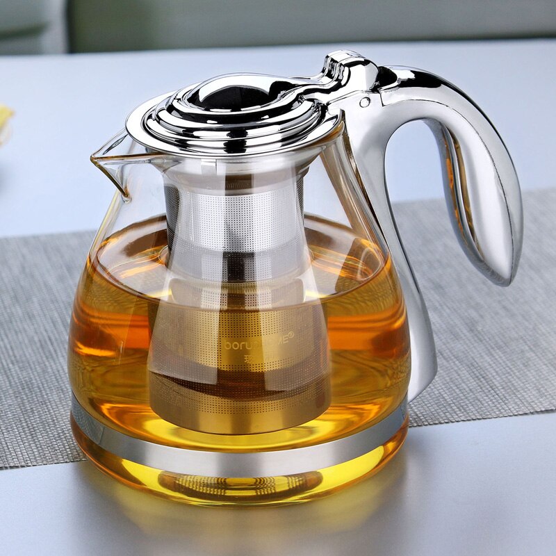 Thickened bubble teapot stainless steel glass high... – Grandado