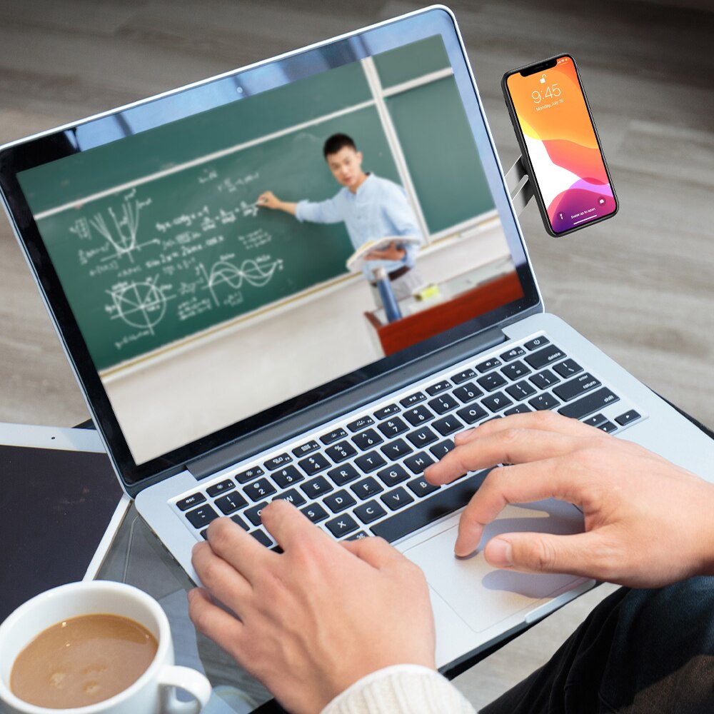 Folding Shrink Screen Side Mount Bracket Aluminum Magnet Phone Holder Screen Expansion Bracket For Tablet PC Laptop Monitor