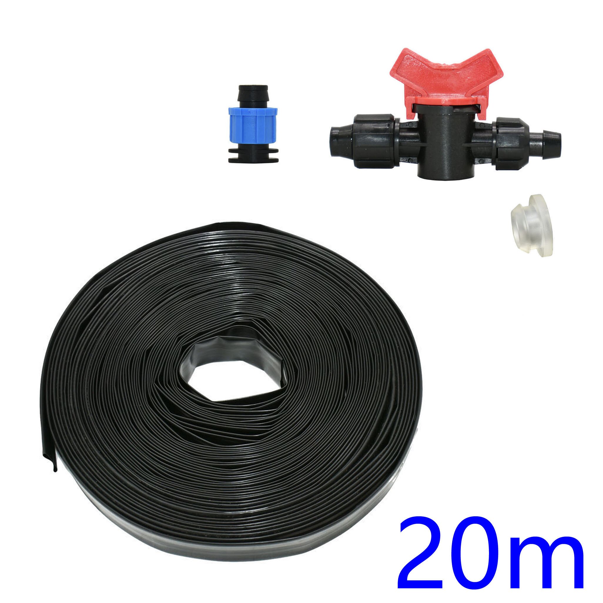 16mm drip tape for irrigation system Drip irrigation Tape Watering System 0.2mm wall thickness Spacing 150mm 300mm: spacing 150 / White