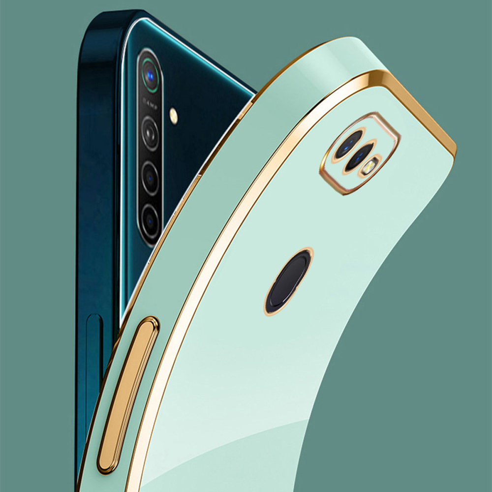 Para oppo A7 funda de lujo chapada cuadrada OPPO A5S funda de teléfono Oppo A7N AX7 A12 A7X funda trasera de silicona a prueba de golpes OPPO F9 Pro