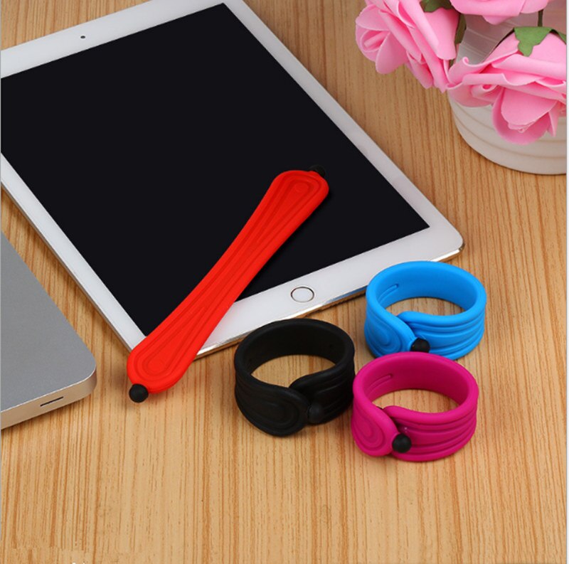 Waterproof Universal Capacitive Screen Touch Pen for Smart Cell Phone Tablets Pens silicon band wrist strap for iphones Samsung