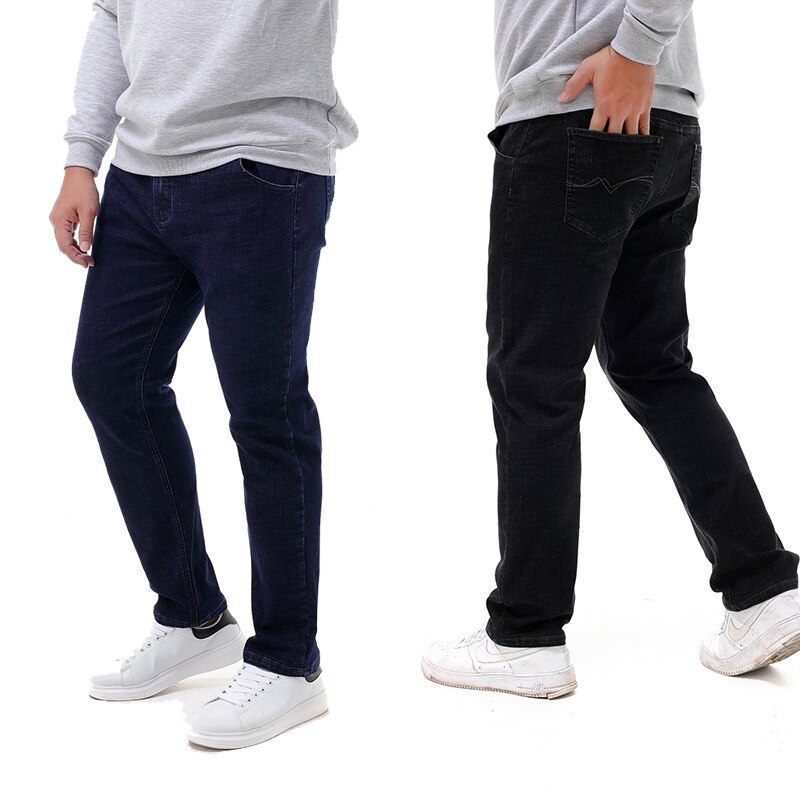 Plussstørrelse 44 46 48 50 52 fritids-stretch jeans for menn business stor størrelse dansebukser herrebukser merke